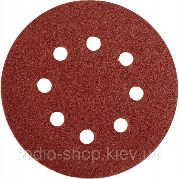 Папір шліфувальний круглий STANLEY, Ø = 125 мм, зерно 180/мм2 — 5 шт., фото 1