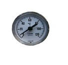 Круглий аналоговий термометр для монтажу в шолом аламбіку (0⁰-120⁰), діаметр 6,5 см, нерж.сталь, фото 2