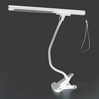 Настольная LED лампа MagicLamp с прищепкой, разборная, переносная, белая