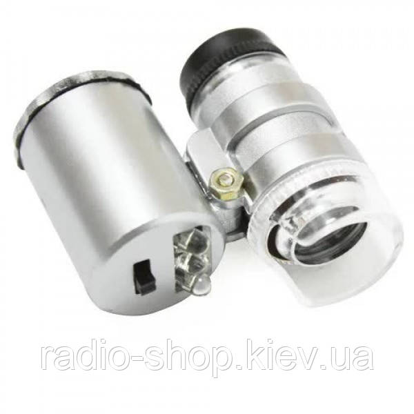 Міні мікроскоп Magnifier MG9882W з прищіпкою для телефона 60Х, фото 1