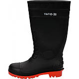 Робочі гумові чоботи ПВХ із металевим носком YATO, розмір 39, фото 2