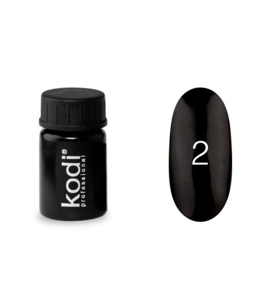 Гель фарба для нігтів Kodi Professional №2, чорна, 4 мл