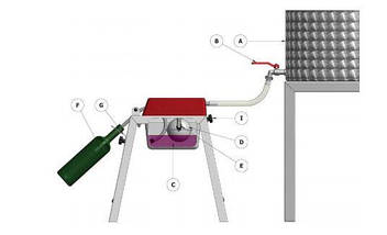 Апарат розливу, 2 крана н/з, емальований бачок, фото 3