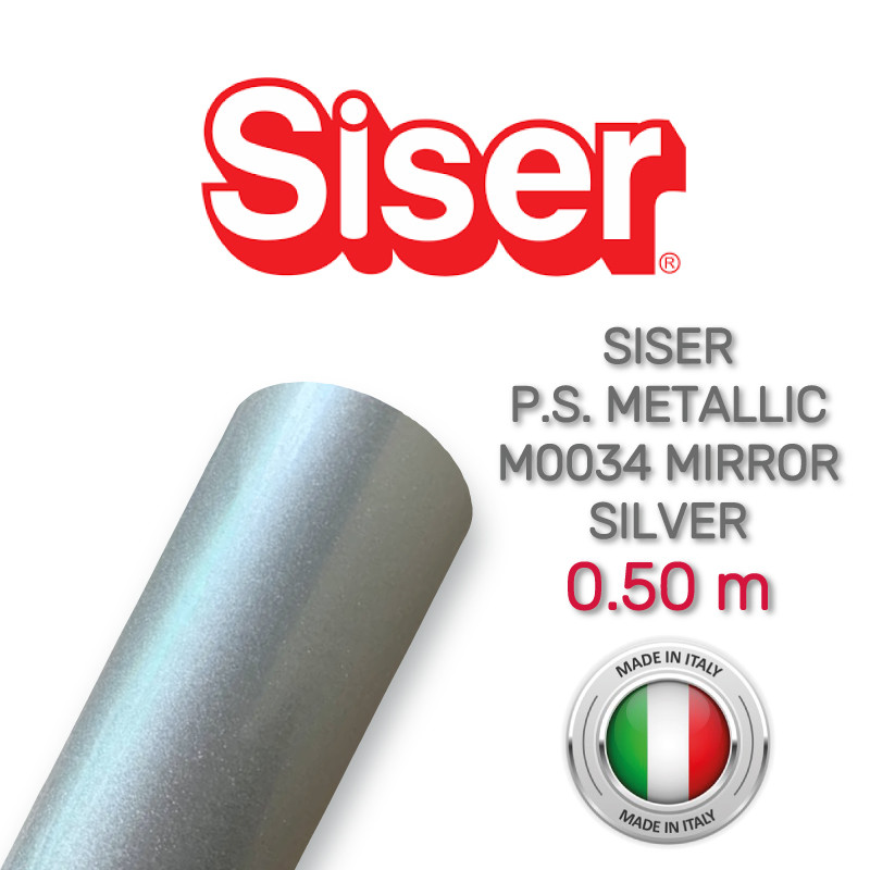 Siser PS. Metallic M0034 Silver Mirror (Плівка для термопереносу срібляста з металевим оздобленням)
