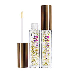 Блиск для губ прозорий Magic Your Life із золотими блискітками LC 808