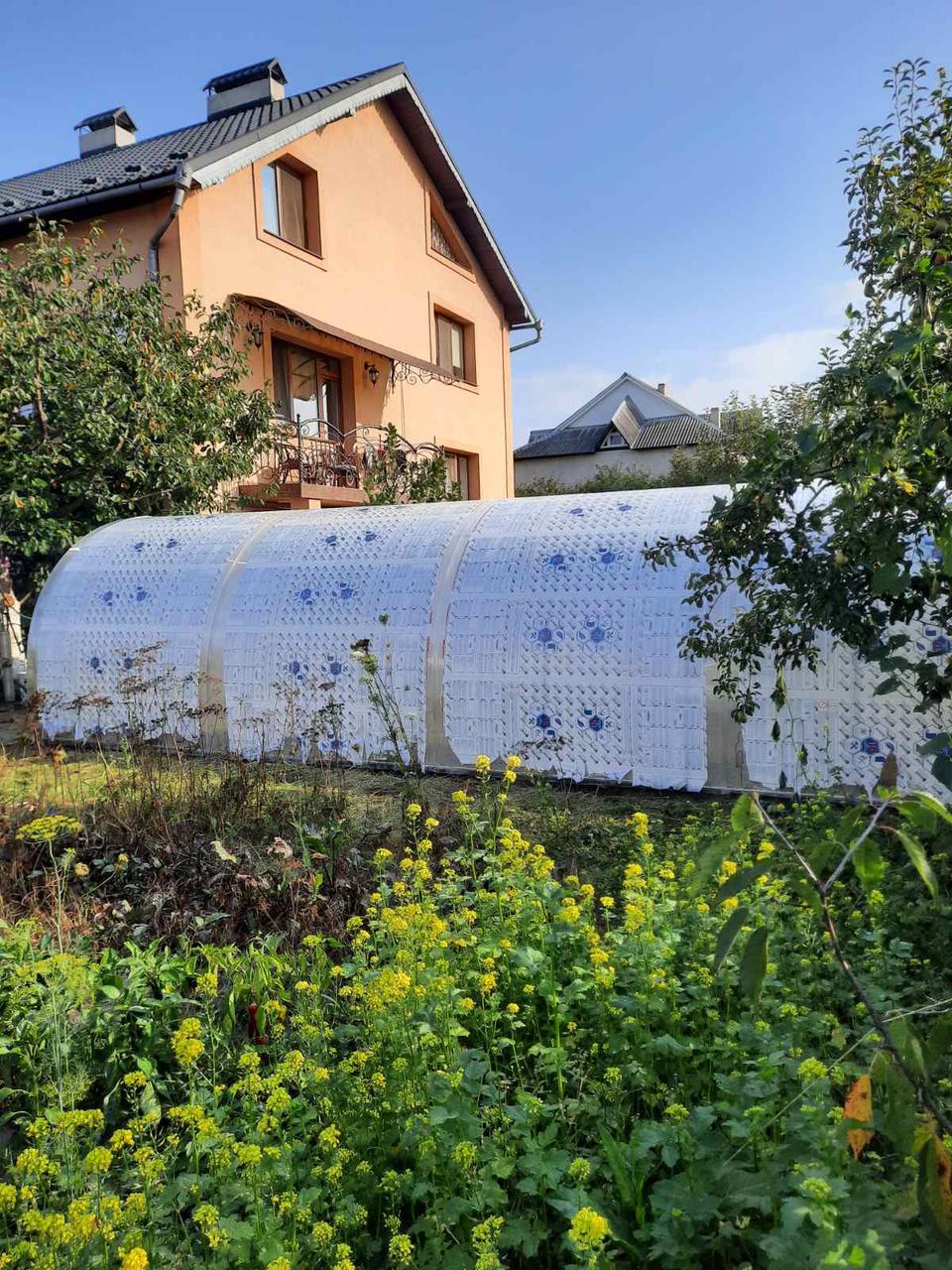 Теплиця з полікарбонату Косиця для дачі та городів міцна конструкція з оцинкованої труби 20х20 мм 10, Стандарт, 4
