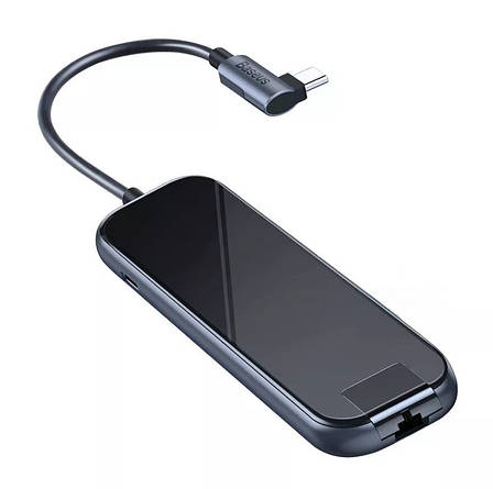 USB-Хаб Baseus Multi-functional HUB Type-C to 3 x USB3.0 + HD4K + RJ45 + PD Сірий (CAHUB-DZ0G), фото 1