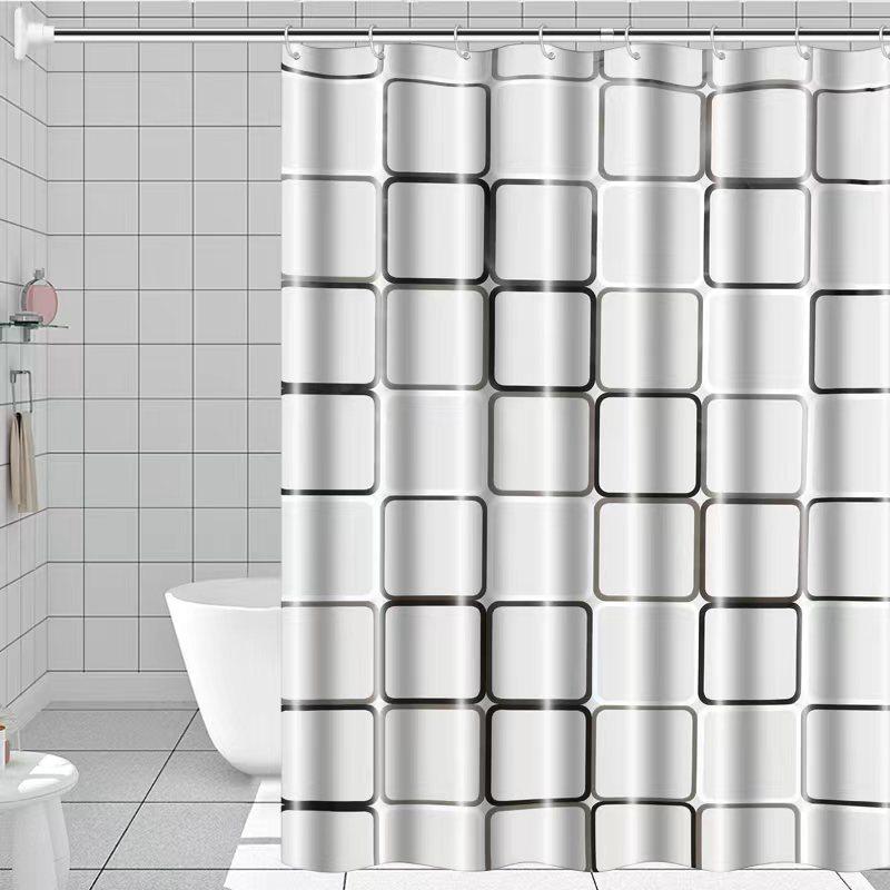 Штора для Ванної Кімнати + 10 кріплень - матеріал PEVA - 180х180 см - 🔥 ОРИГІНАЛ ❤️ ТМ Comshop