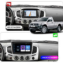 Штатна магнітола 9" Lesko для Mitsubishi L200 IV 2006-2014 2/32Gb/ Wi-Fi Optima Міцубісі 1 шт., фото 3