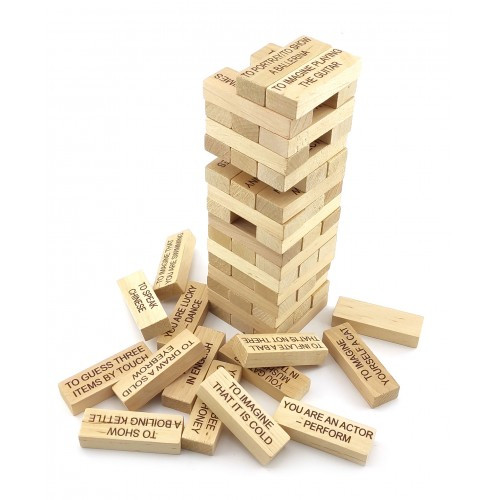 Гра настільна Дженга з фантами 60 брусків, фото 1