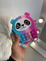 Силіконова сумка для двочки попт Панда Бірюзова 2922 Бірюзовий