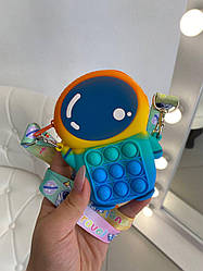 Силіконова сумка для дітей поп — іт Космонавт Жовтогарячий 2822 Жовтогарячий