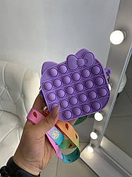 Силіконова сумка для дівчинки однотонна попіт Бантик Бузкова 3122 Бузковий