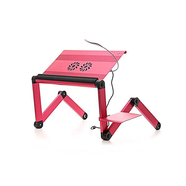 Столик для ноутбука з лампою USB та підставкою для мишки UFT Yoko Pink