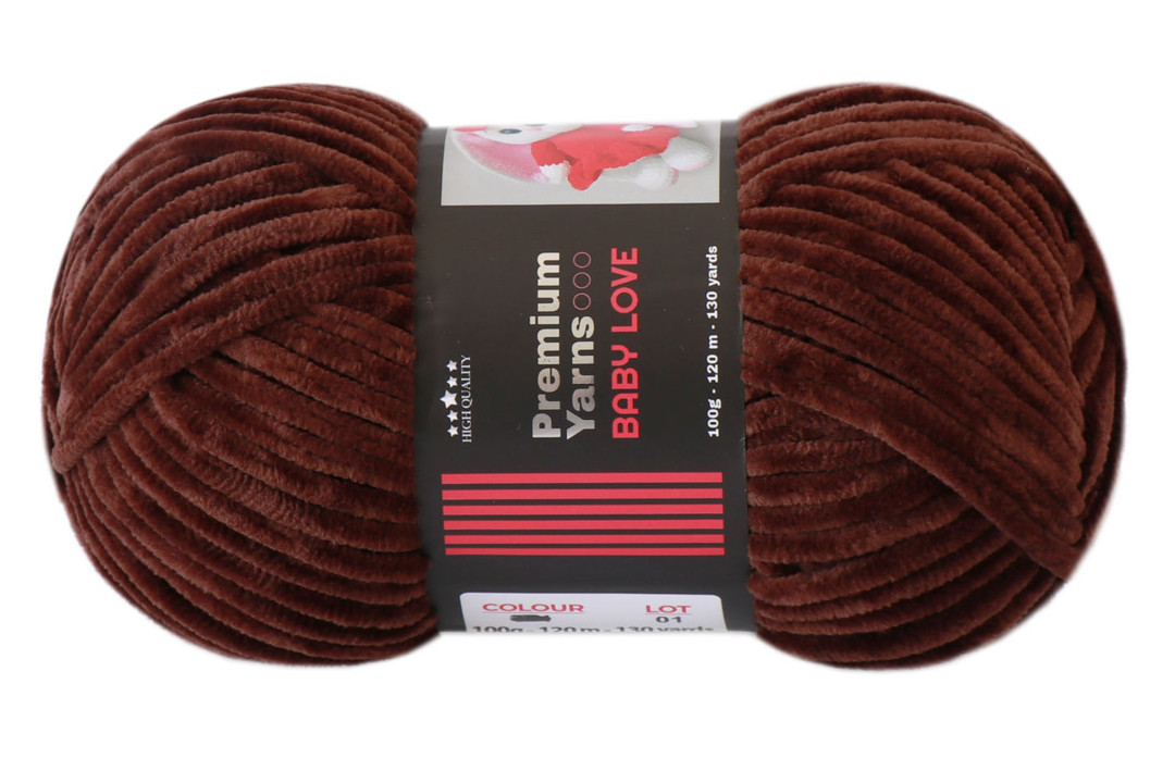 Premium Yarn Baby Love, Коричневий No336