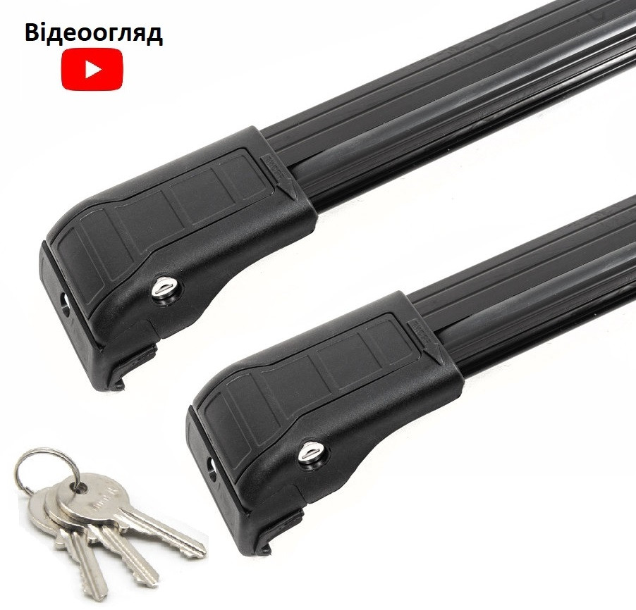 Поперечки Toyota Highlander (c 2020–) WingCarrier V2 чорні. На інтегровані рейлінги