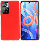 Чохол Silicone Case Red для Xiaomi Poco M4 Pro 5G, фото 3