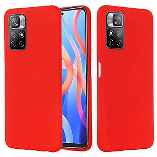 Чохол Silicone Case Red для Xiaomi Poco M4 Pro 5G