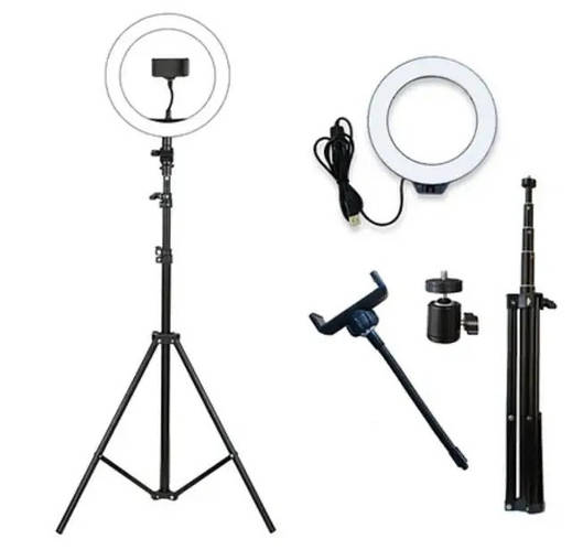 Кольцевая LED лампа (30см) JY-300 со штативом в комплекте 2.1 м, Лампа ...