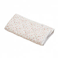 Одеяло детское стеганое Print 120x90 силикон, Сердечка корал, белый/розовый