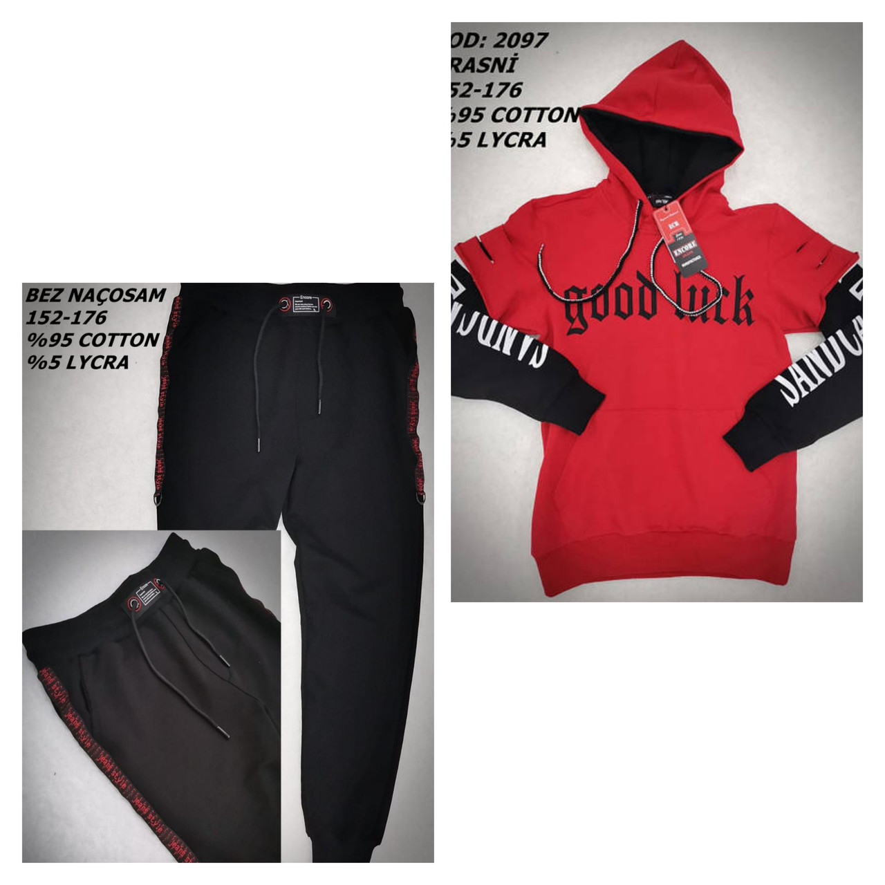 Спортивний костюм червоний для хлопчиків 164,176 зросту ENCORE, фото 1