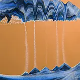 Картина Пісок, що рухається, велика 27 см кругла зі скла, Піщаний пейзаж 3D - Фіолетовий, фото 8