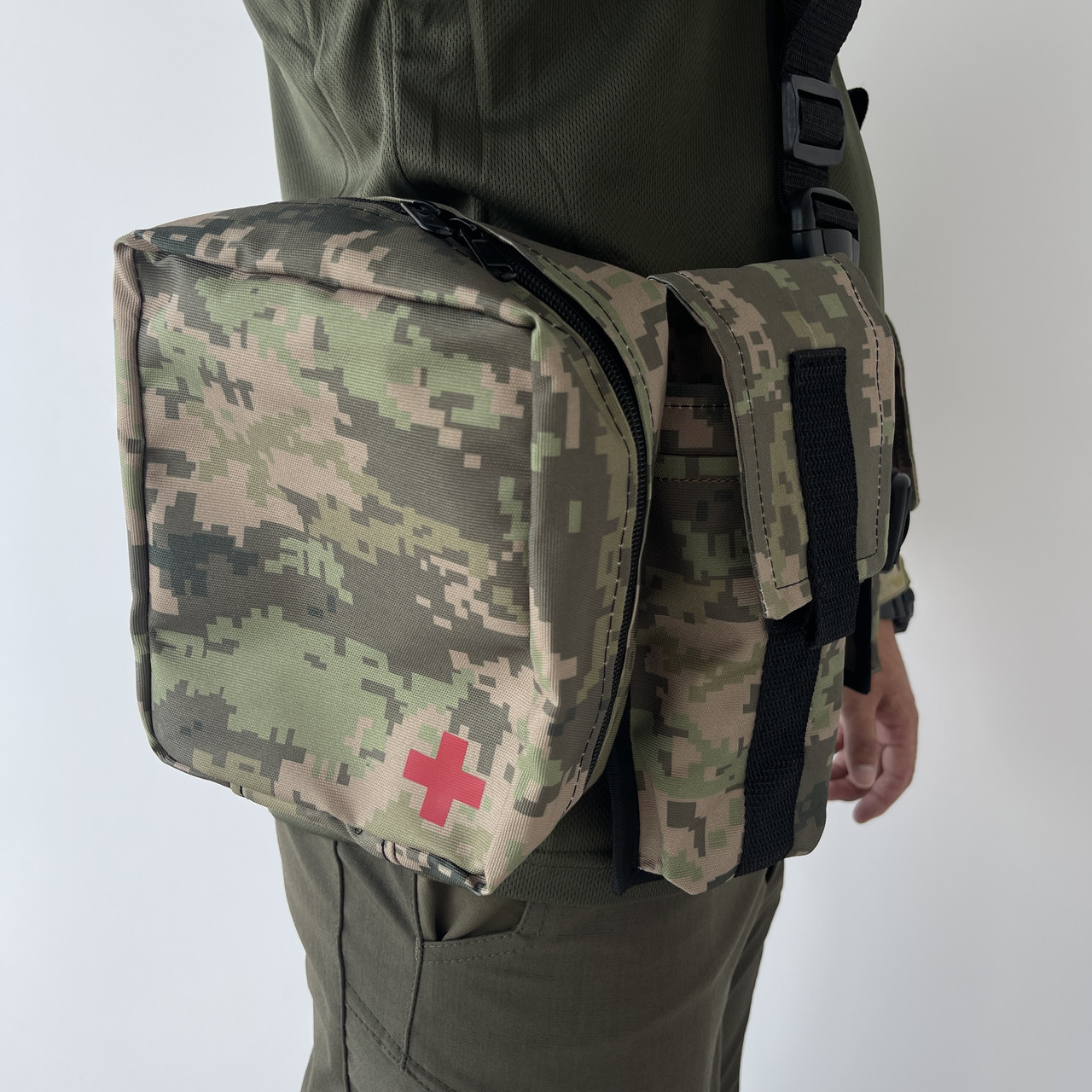 Тактична аптечка на РПС з системою MOLLE, аптечка для військових мультикам, армійська аптечка, фото 1