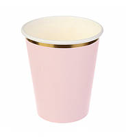 Бумажные стаканы "Light pink", 10 шт, Польша, 200 мл., цвет пудра