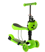 Дитячий самокат Scooter колеса PU світні, кошик 17-1, фото 4