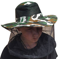 Капелюх накомаринець з антимоскітною сіткою Weida камуфляж
