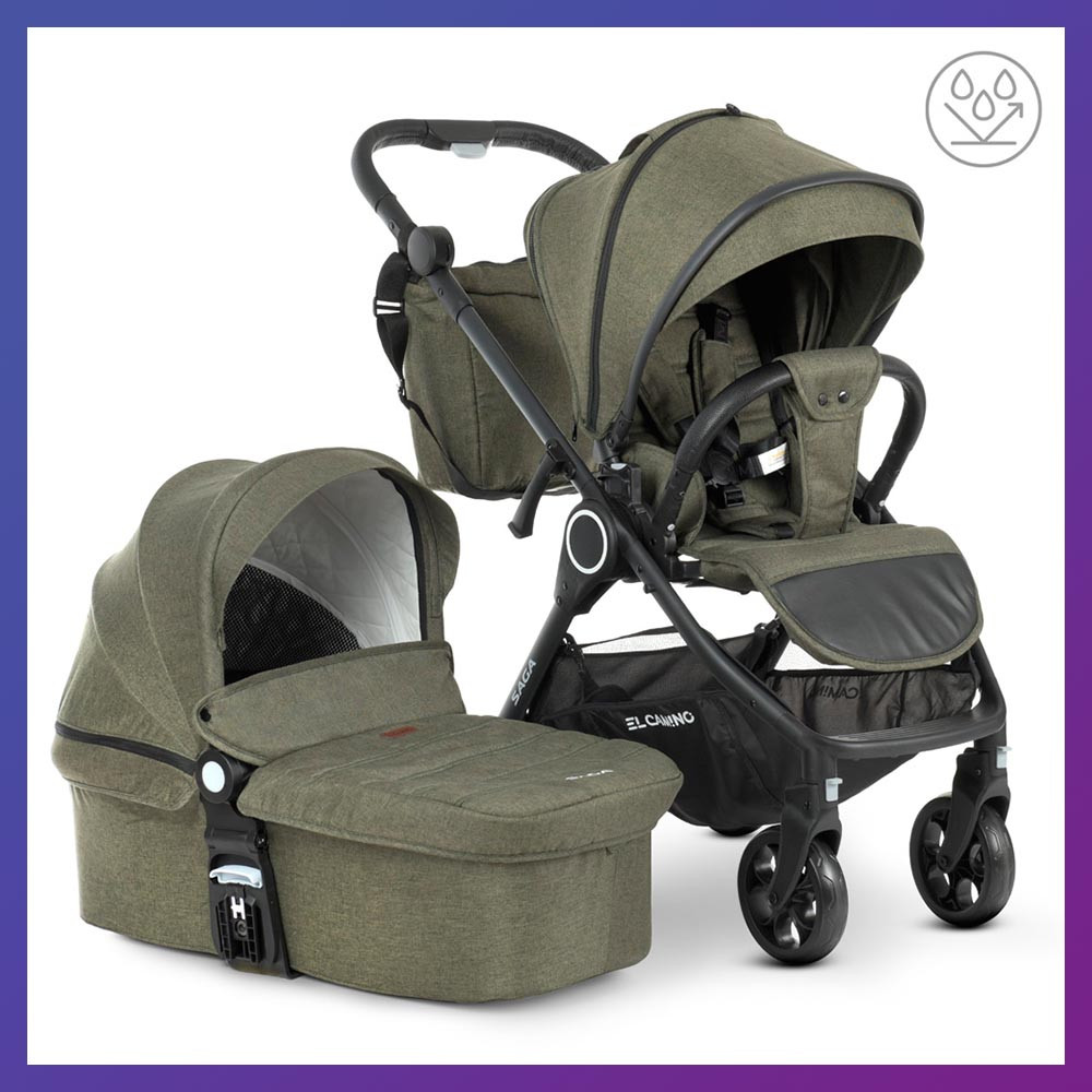 Дитяча універсальна коляска El Camino ME 1085 SAGA (2in1) Denim Khaki хакі