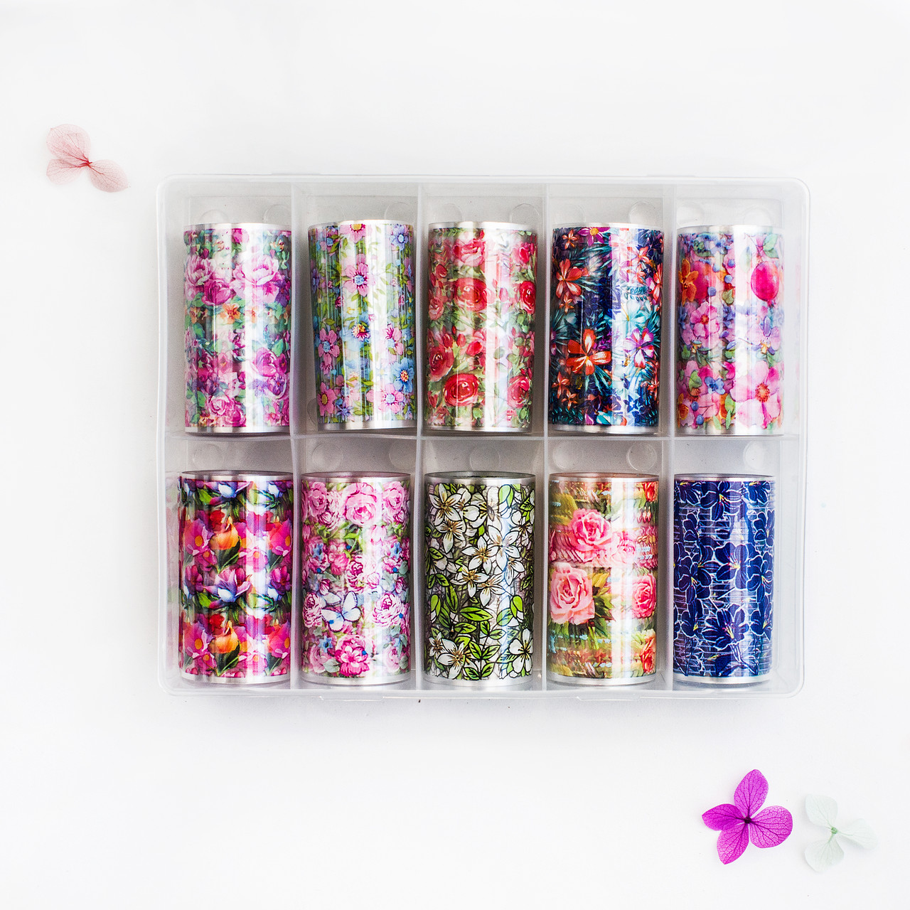 Новинка!Набір фольги для манікюру з малюнками,10 штук в упаковці