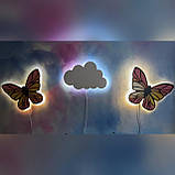 Настінний нічник ручної роботи "Метелик", фото 2