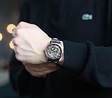 Модний годинник чоловічий механічний з японським механізмом із металевим ремінцем, фото 4