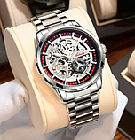 Модний годинник чоловічий механічний з японським механізмом із металевим ремінцем, фото 6