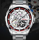 Модний годинник чоловічий механічний з японським механізмом із металевим ремінцем, фото 2