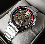 Модний годинник чоловічий механічний з японським механізмом із металевим ремінцем, фото 8