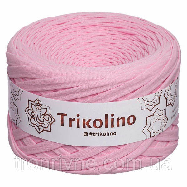 Пряжа трикотажна Trikolino 7-9 мм. 100 м.  Колір світло-рожевий 400204