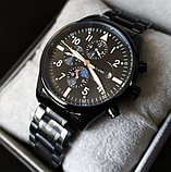 Наручний механічний годинник із металевим браслетом чорний з автопідзаводом з японським механізмом, фото 4