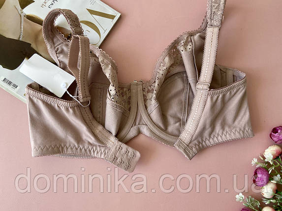 80/85/90/95Е Пудровий бюстгальтер великого розміру ліфчик на чашку Е без поролону, фото 2