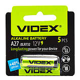 Батарейка VIDEX 27A (ціна за 5шт/блістер), фото 2