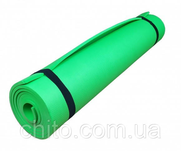 Килимок для йоги та фітнесу, каремат «M 0380-3» (Довжина 173 см Ширина 61 см Товщина 0.6 см) Зелений, фото 1