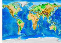 Вафельная картинка Карта мира А4 (p0896)