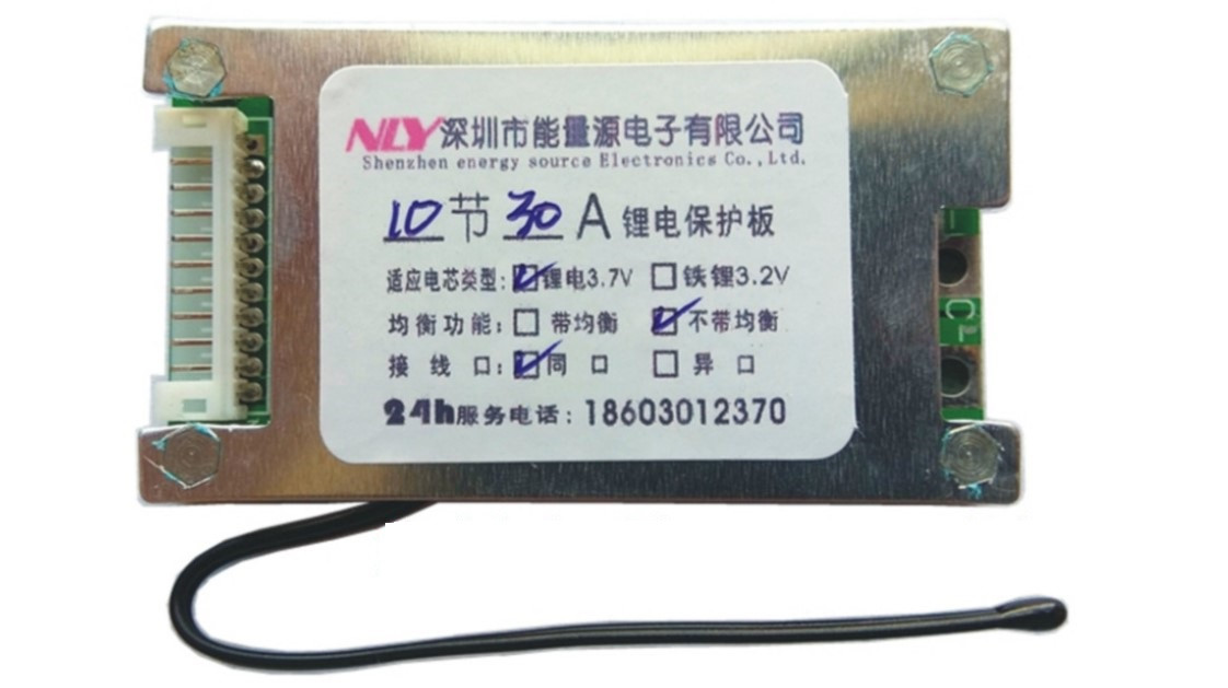 BMS контролер 10S акум 3,7 V Li-ion 36 V 30 A заряду/розряджання