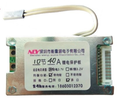 BMS контролер 10S акум 3,7 V Li-ion 36V 40A заряду/розряджання