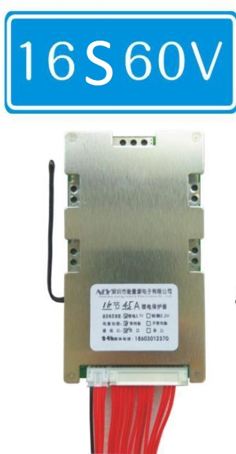 BMS контролер 16S акум 3,7 V Li-ion 60 V 45 A MAX 90 A заряду/розряджання
