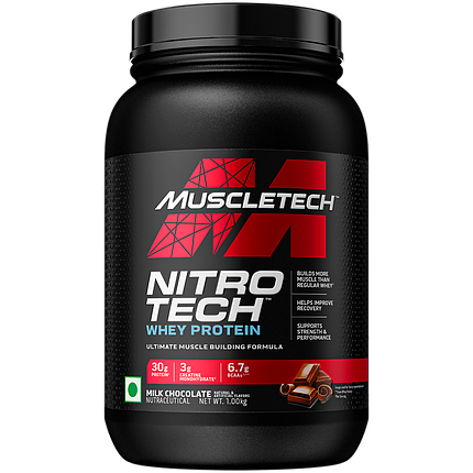 Сироватковий ізолят із креатином MuscleTech Nitro-Tech Protein Powder 998 г, фото 1