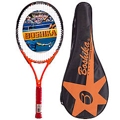 Ракетка для великого тенісу Boshika Power 610 з чохлом Black-Orange