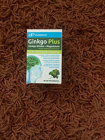 Харчова добавка Ginkgo plus антиоксидант Гінкго білоба з Корнем Женьшеню, для судинної системи