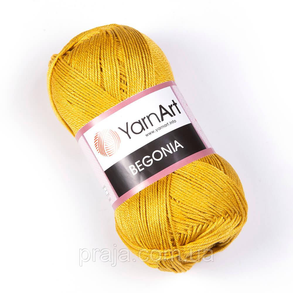 Пряжа Yarnart Begonia (бегонія)100% хлопок - 4940 жовтий